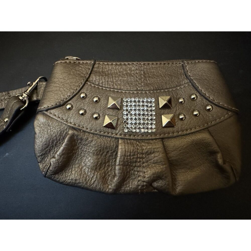 Kathy Van Zeeland Gold Studded Women's Wristlet
